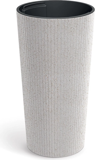 Blomsterpotte Lamia Slim Eco Wood 25 cm hvid