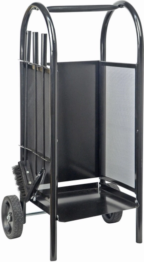 Pejsekurv med vogn og tilbehør, stål, 82,5 cm