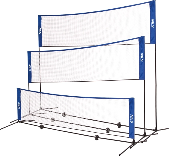 Sammenklappeligt 3-i-1 net til badminton, tennis og volleyball NILS EXTREME NT7111