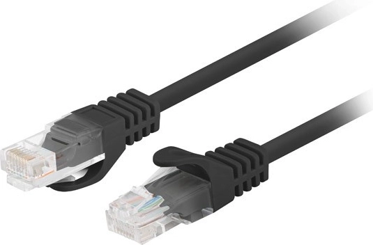 Patchkabel Cat 6 UTP 3 m Fluke passed sort (pakke med 10 stk.)