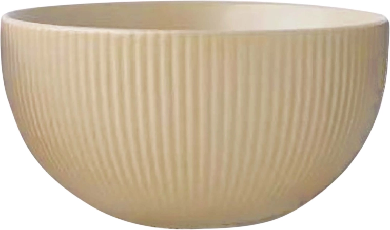 keramisk skål KITCHISIMO 710 ml riflet beige