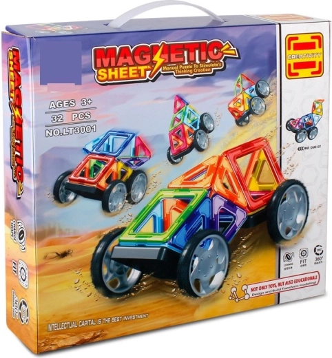 Magnetisk byggesæt Magnetic Sheet – 32 dele