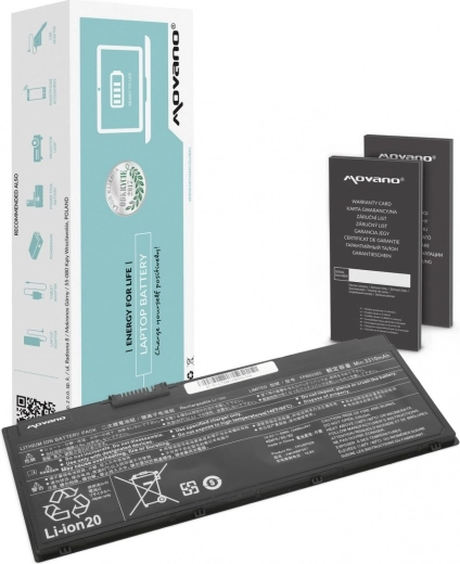 Movano FPB0338S-batteri til Fujitsu LifeBook U758 3490 mAh (50 Wh)