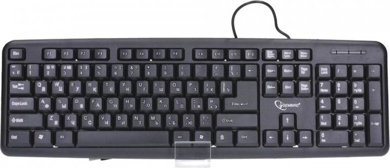 Standard USB-tastatur med kyrillisk skrift, sort