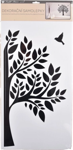 Vægklistermærke Træ sort 32 × 60 cm