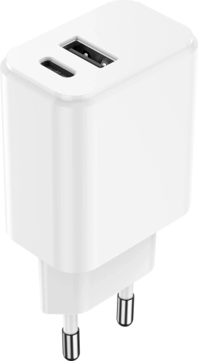 Setty vægoplader 20 W med USB‑C og USB