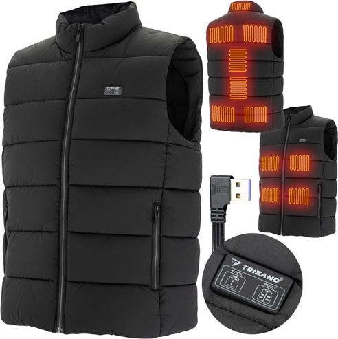 Opvarmet USB-vest Trizand – Størrelse L