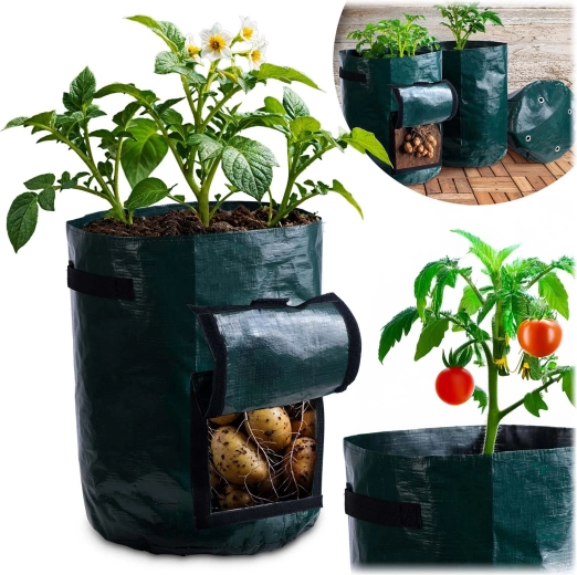 Dyrkningspose til grøntsager 43 l med høstvindue
