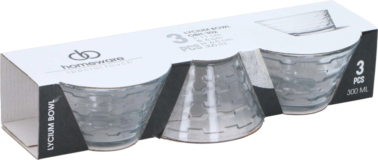Sæt med glasskåle Lycium 300 ml, 3 stk.