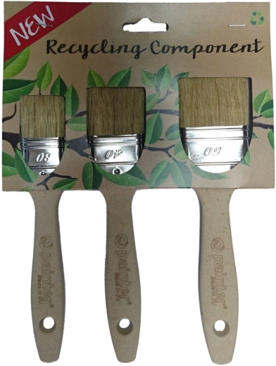 Sæt flade malerbørster ECO RECYCLING 30/40/50 mm