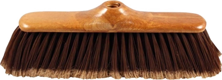 Kosteskaft med træimitationsdesign 28 cm, plast, grov gevind