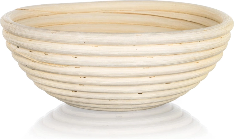 Rund hævekurv til brød 21 cm med firkløver-dekor