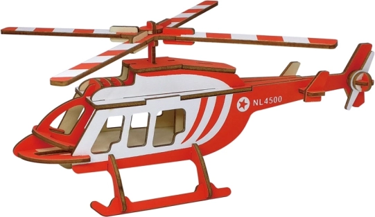 Woodcraft træ 3D-puslespil transporthelikopter