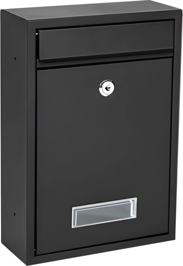 Postkasse til breve RENEW FORCE sort 32 × 21,5 × 8,5 cm - 1 stk.