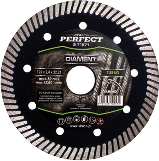 Diamantskive 115 mm Turbo STALCO