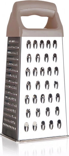 Pyramideformet rivejern i rustfrit stål 21 cm med plasthåndtag Latte CULINARIA