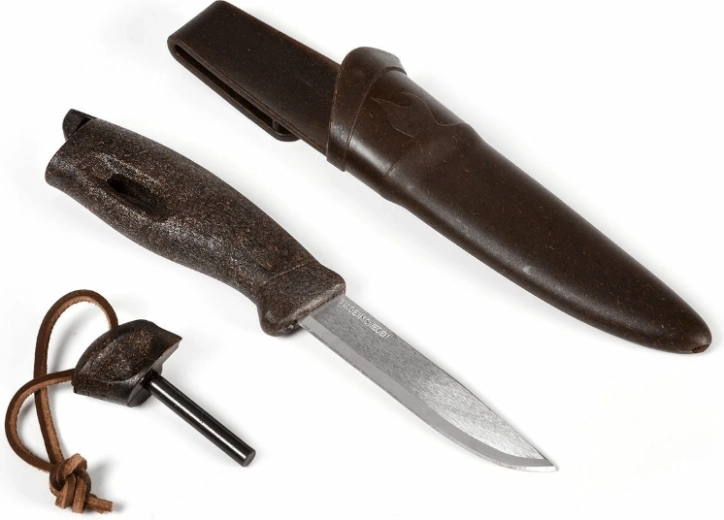 Light My Fire Swedish FireKnife Cocoshell kniv med tændstål og skede, brun