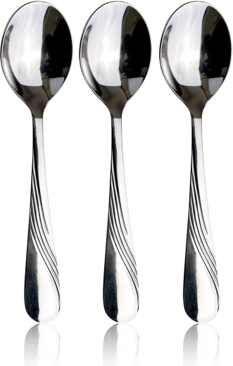 Teskeer Celestra i rustfrit stål, sæt á 3 stk.