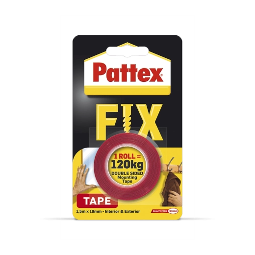 Pattex dobbeltklæbende tape 120 kg, 1,5 m