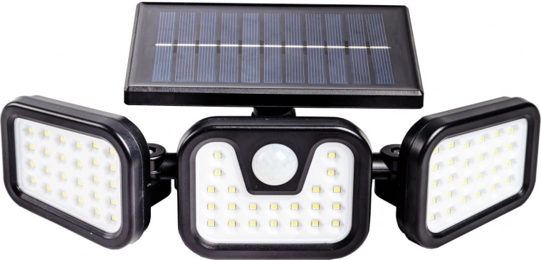 Solcelledrevet LED-havelampe med bevægelsessensor og 4 tilstande