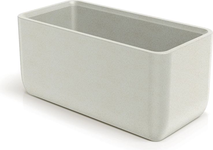 MOLTA CASE blomsterkasse 80 cm – sandfarvet plastik altankasse