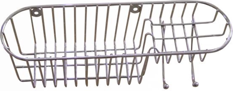 Brusehylde i forkromet metal 34,6 × 11 × 10 cm