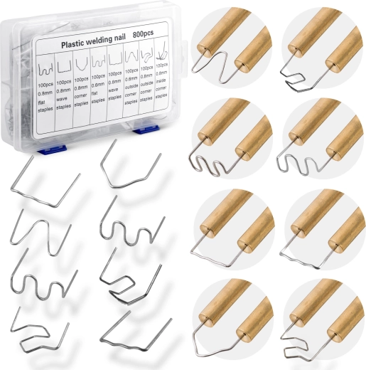 Sæt med klemmer til plast-svejser 800 stk Humberg