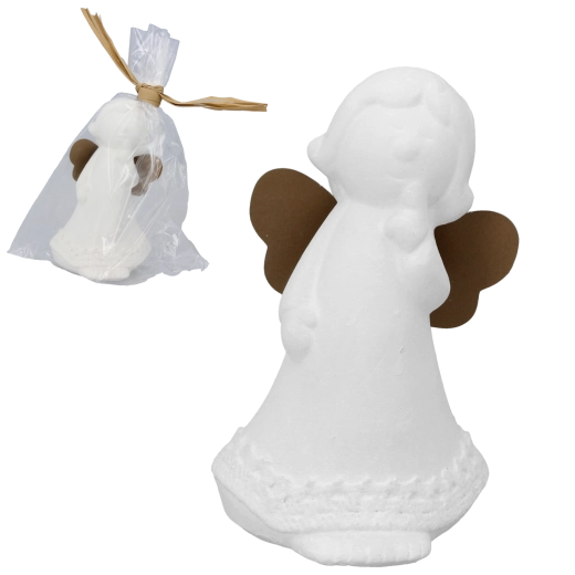 Dekorativ engel med blomst 11 cm