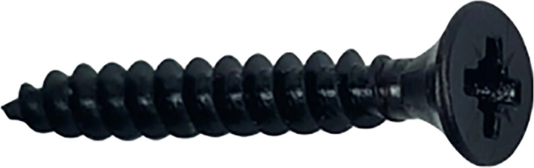 Universalskruer 4×30 mm, forsænket hoved, sorte (20 stk)