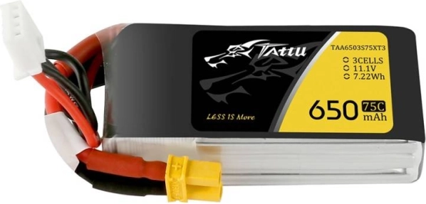 Tattu LiPo-batteri 650mAh 11,1V 3S 75C