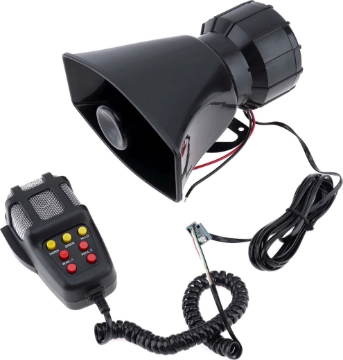 Elektronisk alarmsirene RENEW FORCE med megafon, 12 V, 100 W