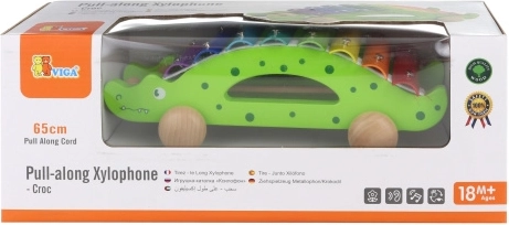 Træksylofon i træ – krokodille