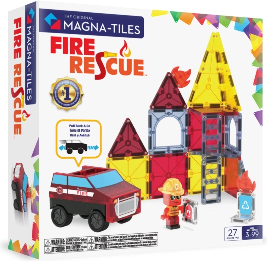MAGNA-TILES magnetisk byggesæt brandmænd (27 dele)
