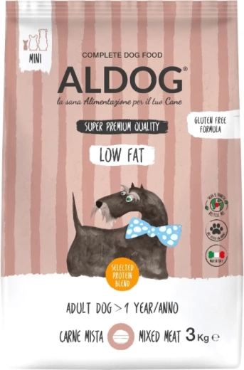 Aldog Low Fat Mini fedtfattige tørfoder til voksne hunde af små racer 3 kg