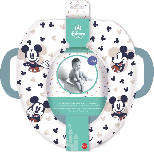 Blødt toiletsæde til børn med håndtag MICKEY