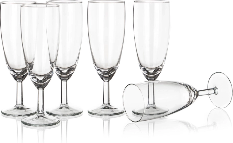 Champagneglas Flute 150 ml – sæt med 6 stk.