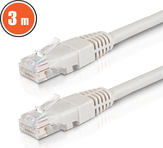 Netværks-patchkabel UTP CAT6 CCA 3 m grå
