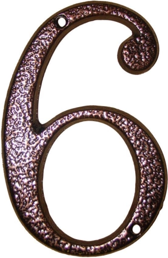 Husnummer 6, brun, zink