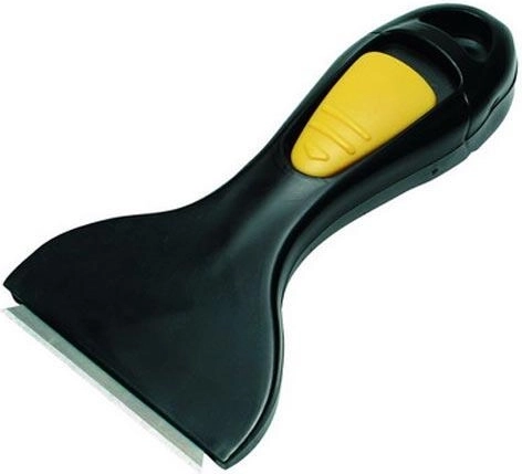 Skraber til glas og glaskeramiske kogeplader med beskyttelsesdæksel