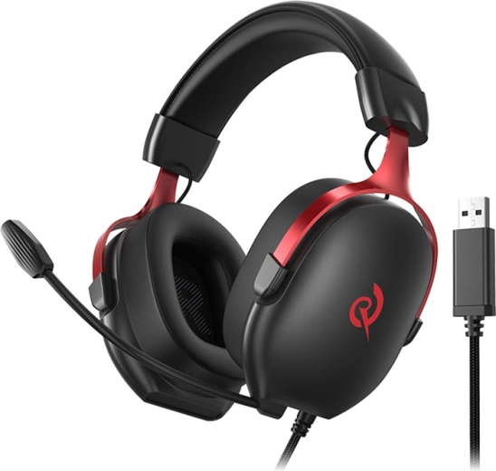 Gaming-headset QCY Heroad VN200 sort‑rød