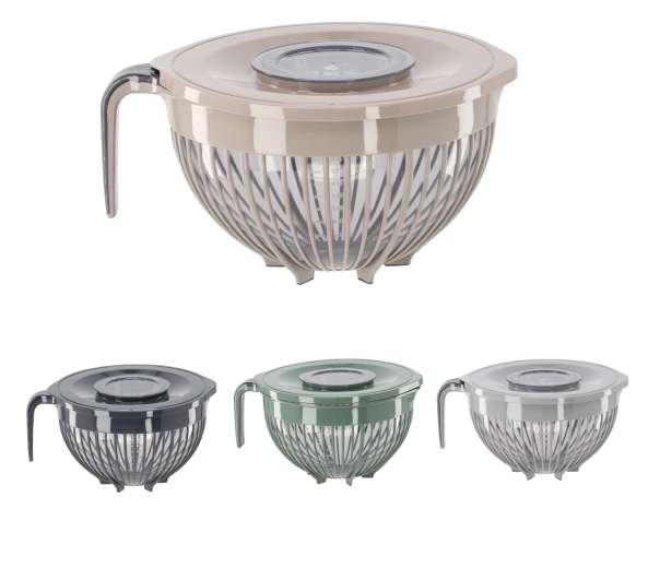 Køkkenskål Linea 3 l med låg og hank