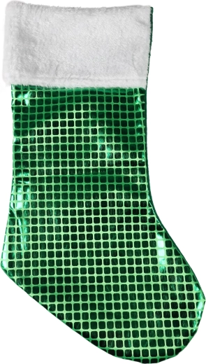 Grøn julestrømpe 43 cm