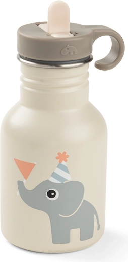 Done by Deer rustfri drikkedunk til børn Celebration sandfarvet 350 ml