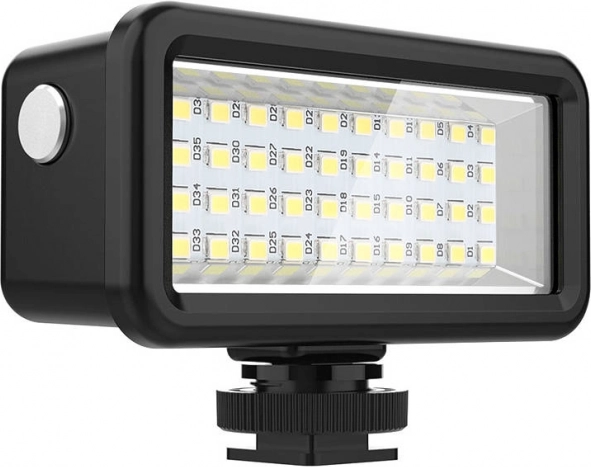 Vandtæt Puluz LED dykkelys 40m sort