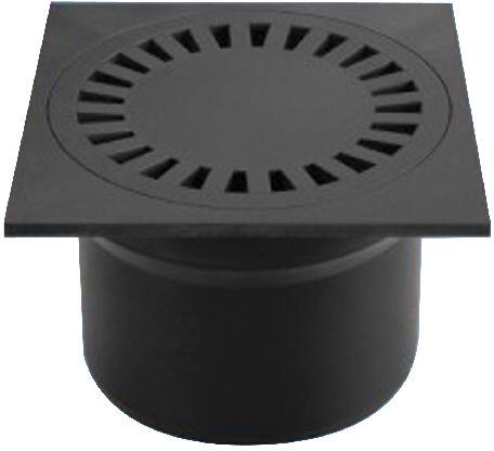 Gulvafløb bund PVS DN 110, sort