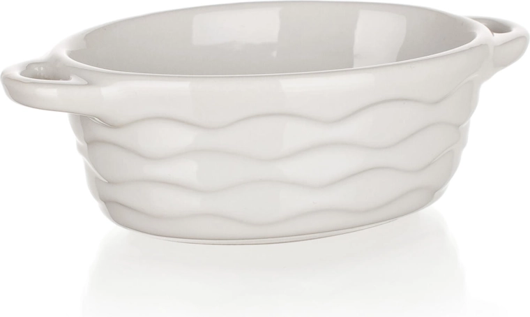Oval keramisk bradeform 15 × 9 cm Culinaria hvid