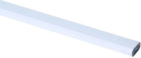 Tømrerblyant 25 cm HB, hvid (12 stk)