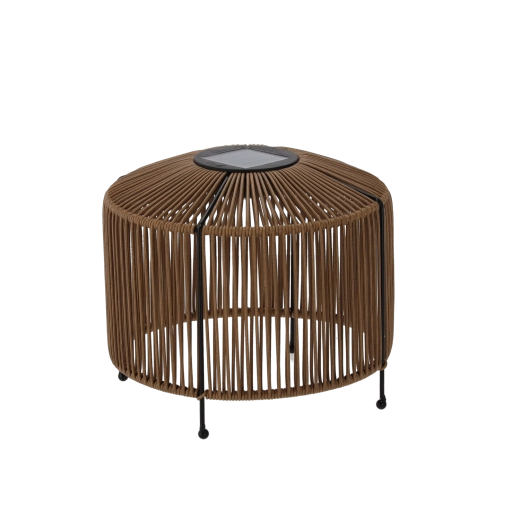 Brun solcelle-LED-lanterne 18 cm