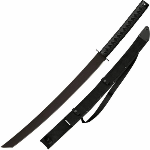 Taktisk katana-machete Cold Steel 61 cm, sort, polymer med Cor-Ex-skede
