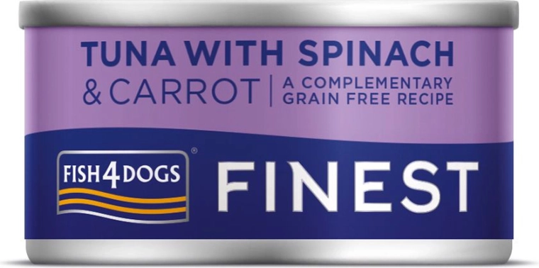 Hundekonserves tun med gulerod og spinat 85 g